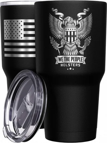 Vista 53 de We The People Holsters - Vaso térmico de 30 onzas, 0% Liberal, Negro