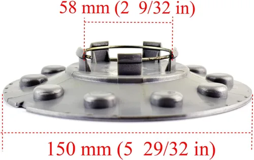 Vista 4 de Tapones centrales de rueda de 5.91 pulgadas de 5.906 in compatibles con tapacubos centrales 3S71-1000-CA Paquete de 4 cubiertas centrales