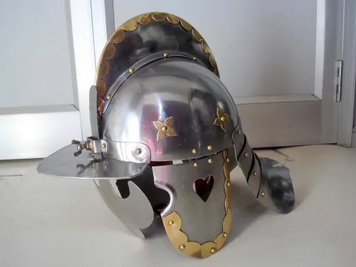 Vista 4 de Casco de húsar polaco medieval Armadura antigua Polonia Historia Armadura helme