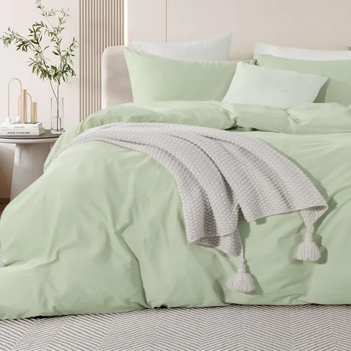 Vista 13 de NEXHOME PRO Funda de edredón Twin XL 100% algodón lavado, transpirable, duradera, texturizada, similar al lino, juego de ropa de cama para el hogar