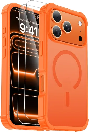 Vista 25 de Funda para iPhone Air [compatible con MagSafe] [2 protectores de pantalla] [prueba de caídas de grado militar] Funda magnética resistente