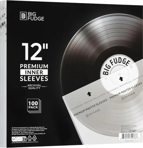 Vista 13 de Big Fudge 12" Fundas para discos de vinilo - Fundas interiores (paquete de 25) - Fundas de papel de arroz antiestáticas y sin ácidos para vinilos