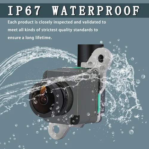 Vista 4 de Cámara de respaldo de visión trasera compatible con Dodge Viper 2013-2017, Ram 1500 2500 3500 4500 5500 2015, Chrysler 200 2015 Reemplaza la cámara