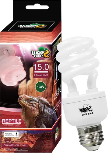 Vista 11 de LUCKY HERP Lámpara fluorescente compacta UVA UVB para reptiles 5.0, 13 W, lámpara tropical para terrario
