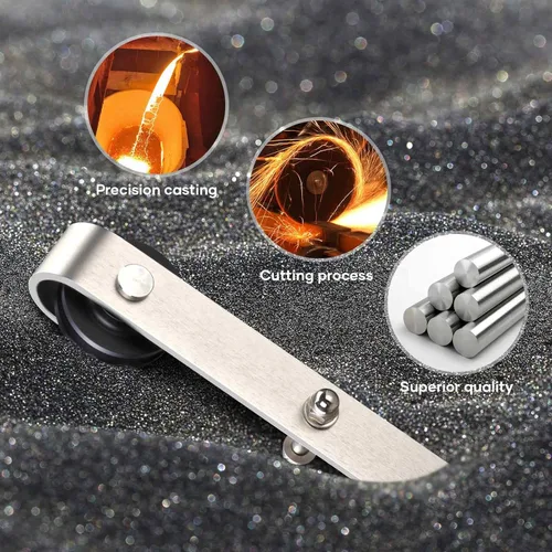 Vista 4 de EaseLife Kit de Rieles de Hardware de 5 Pies para Puerta Corredera de Granero de Níquel Cepillado, Polea J Básica, Trabajo Pesado, Se Desliza Suave