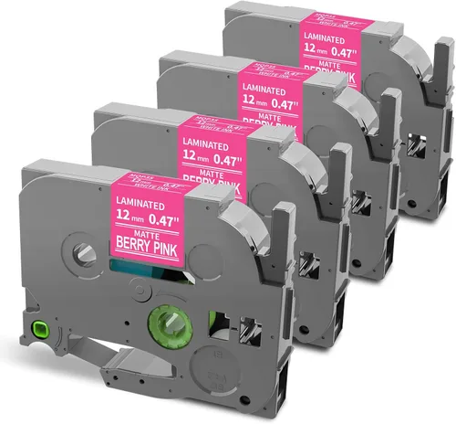 Vista 17 de Cinta transparente laminada de 0.47 pulgadas de repuesto para cinta de etiquetas Brother P-Touch negra sobre transparente TZe-131, compatible