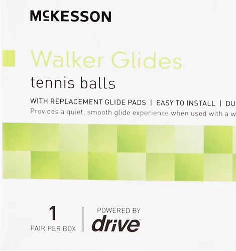 Vista 3 de McKesson Walker Glides, pelotas de tenis, almohadillas de repuesto, 1 par