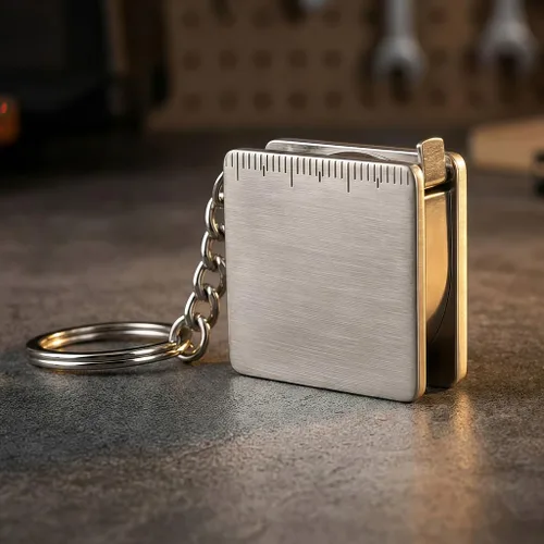 Vista 7 de Llavero multifuncional de 2 piezas de mini regla de metal portátil