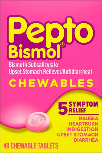 Vista 11 de Comprimidos masticables Pepto Bismol, alivio del malestar estomacal, alivio de las náuseas, alivio de la acidez estomacal, alivio de la indigestión