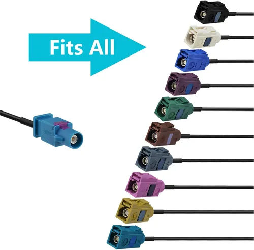 Vista 3 de Bingfu Fakra Z hembra a macho cable de extensión de antena de vehículo 3.3 ft 3 pies para coche estéreo Android unidad principal navegación GPS FM