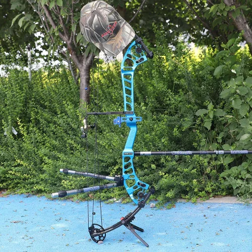 Vista 6 de Estabilizador de arco de tiro con arco de barra en V de un solo lado y doble totalmente ajustable, montaje en V de desconexión rápida