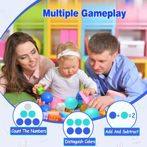 Vista 6 de Hovenlay 100 bolas para piscina de bolas para niños, bolas de plástico para piscina de bolas, bolas de juego para bebés y niños pequeños, ideal