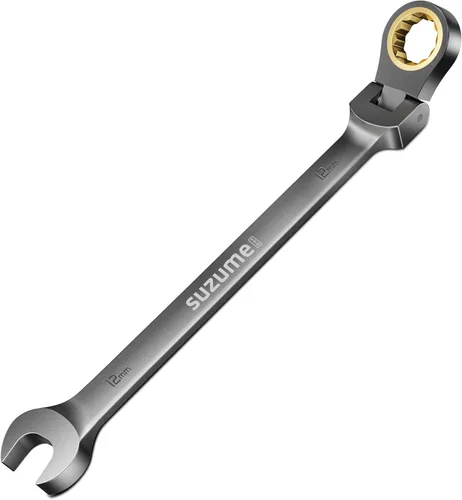 Vista 24 de SUZUME Llave de trinquete de cabeza flexible de 1/2 "SAE 72 dientes de acero Cr-V con cabezal flexible de 180° 15K+ engranajes bloqueados ciclo