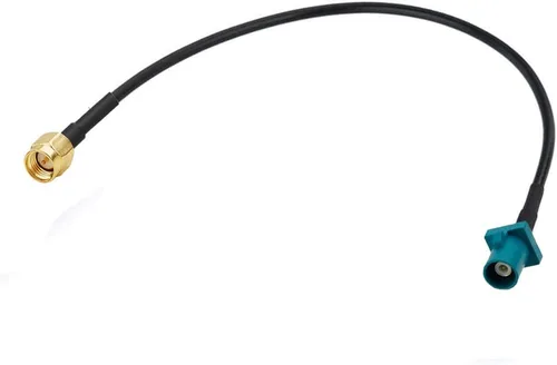 Vista 5 de Cable adaptador de antena GPS para vehículo SMA macho a Fakra C hembra azul cable coaxial coleta 5.9 in 6 pulgadas