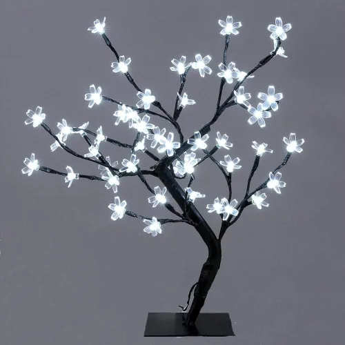 Lxcom Lighting Árbol bonsái LED de flor de cerezo de 18 pulgadas, 48 luces LED enchufables para escritorio, bonsái, árbol iluminado, lámpara de mesa