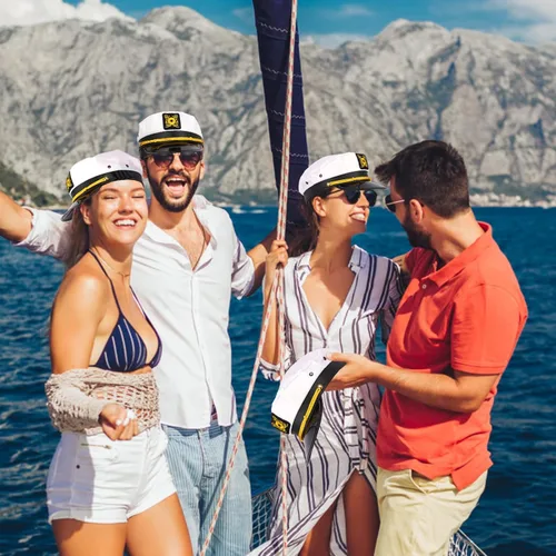 Vista 7 de Yacht Captain Hat for Men Women Adjustable Sailor Hat for Party 146 Pack