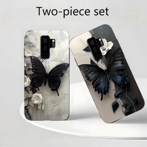 Vista 4 de Paquete de 2 fundas para Samsung Galaxy S9 Plus a prueba de golpes Diseño delgado Antideslizante Funda para Galaxy S9 Plus (negro)