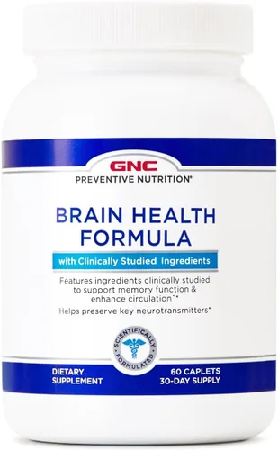 Vista 3 de GNC Fórmula de nutrición preventiva para la salud cerebral, 60 comprimidos, apoya la función de memoria y mejora la circulación