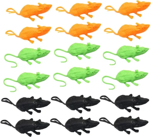 Kisangel 18pcs Realistic Fake Mouse Decor for Halloween Pranks Unique Mice Toy Layout Props Soft Material for Home and Party Decoration Chic and