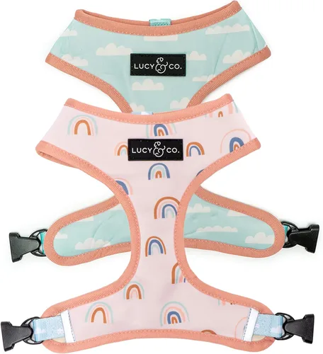 Vista 18 de Lucy & Co. - Arnés reversible para perros, bonito, arnés de diseño, talla XS a XL, chaleco acolchado ajustable para pasear con facilidad