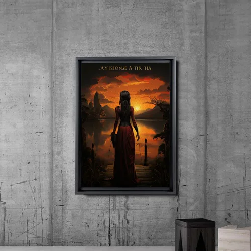Vista 2 de Yoga Wall Art, Canvas Prints Yoga Meditation Studio Room Decorations Tie Dye Hippie Psychedelic Poster with Frame Meditating Peace Wall Art Hanging