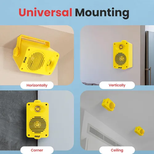 Vista 5 de Pyle Altavoz Bluetooth impermeable de 2 vías para interiores y exteriores de 3.5 pulgadas, ½ tweeter de polímero de alto cumplimiento, sistema