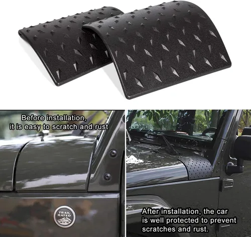 Vista 5 de Danti Eagle Eyes estilo Fury Grid Gladiator Vader Rejilla Frontal Grill – Carcasa frontal capucha Parachoques Guardia de pantalla mate, Negro