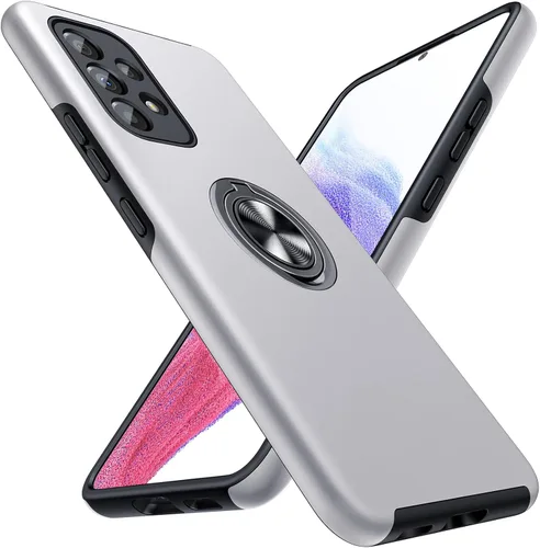 Vista 43 de JAME Funda para teléfono Samsung Galaxy A17/A26 5G con protector de pantalla [2 paquetes] Soporte de anillo Soporte Soporte de doble capa Militar a