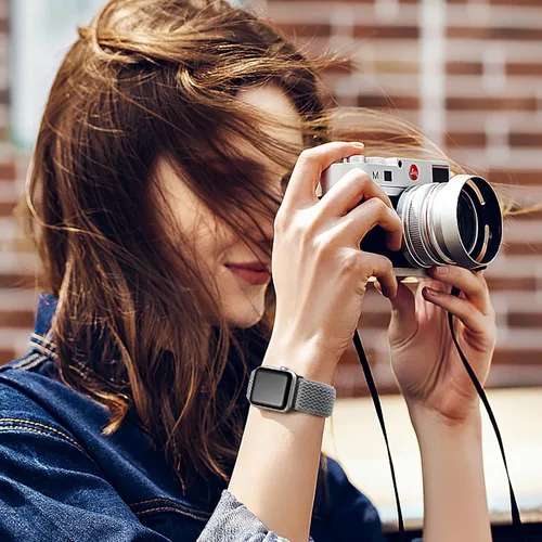 Vista 6 de Lerobo Correa elástica de nailon para reloj Solo Loop, compatible con Apple Watch Series 1-9, SE, Ultra 38404142441.772 in, correa de repuesto