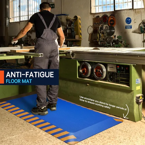 Vista 7 de FEATOL Alfombrilla Antifatiga Industrial, Alfombrilla Ergonómica de Suelo de Pie para el Trabajo para Estar de Pie - Soporte de Seguridad para Dolor