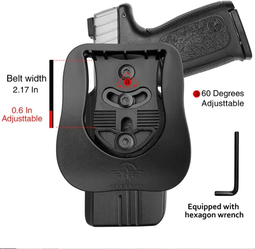 Vista 2 de Fundas de Polímero OWB Paddle Compatibles con: Pistola Smith & Wesson SD9 VE / SD40 VE, Funda de Polímero Abierta para Exterior de Cintura