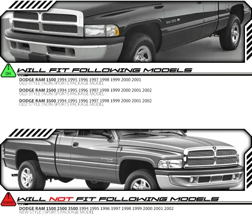 Vista 4 de EPIC LIGHTING Juego de faros delanteros de repuesto estilo OE para luces traseras de esquina, compatible con Dodge 94-02 Ram 1500 02 Ram 2500 3500