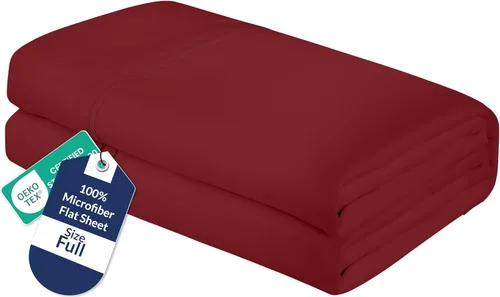 Vista 42 de Royale Linens Sábana Plana Individual – Sábanas Planas de Microfibra Cepillada Ultra Suave 1800 Solamente – Sin Arrugas y Resistentes a las Manchas