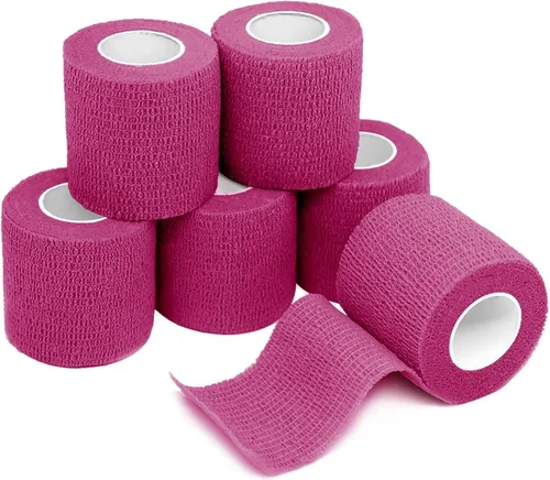 Vista 12 de FriCARE Nonwoven cinta autoadhesiva de vendaje, envoltura autoadhesiva cohesiva de primeros auxilios (con FDA), Sports Vet, 2" X 5 yardas, Paquete