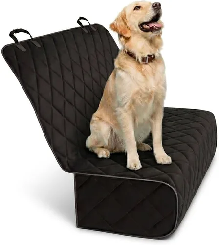 Active Pets Funda negra para asiento trasero de automóvil, duradera, impermeable y resistente a los arañazos, accesorio antideslizante para perros y