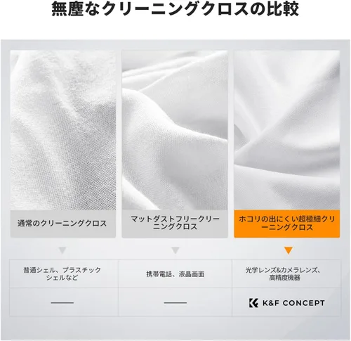 Vista 6 de K&F CONCEPT Paquete de 40 paños de limpieza de microfibra para electrónica, paños de limpieza de lentes de 6 x 6 pulgadas, paños limpiadores