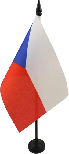 Vista 61 de Aland Table Flag 4'' x 6'' - Aland - Finland Desk Flag 15 x 10 cm - Black plastic stick and base - AZ FLAG