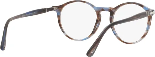 Vista 8 de Persol PO3285V - Marcos redondos para gafas graduadas, Lente de demostración azul a rayas.