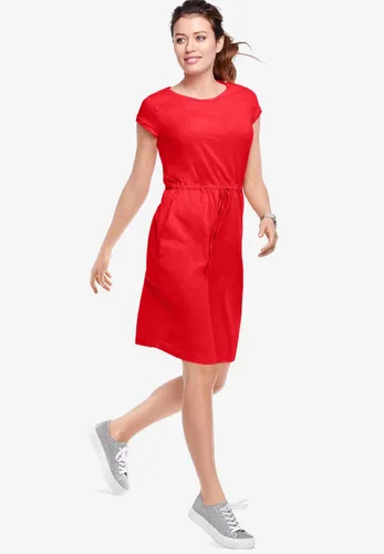 Vista 4 de Ellos Vestido de punto con cordón de talla grande para mujer