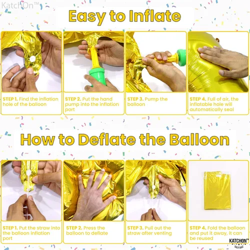 Vista 5 de KatchOn, Globos dorados del número 1 – enormes 40 pulgadas Globo Wild One para primer cumpleaños Globo número 1, globo dorado uno, decoraciones