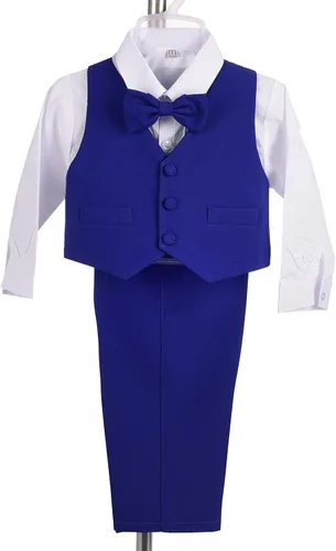 Vista 3 de Dressy Daisy - Juego de traje de esmoquin de 5 piezas, formal, sin cola, para niño pequeño, para boda o Navidad