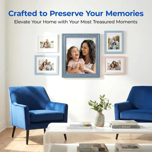 Vista 8 de Marco profundo de madera vincapervinca para fotografía 1.5 pulgadas de ancho.