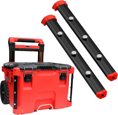 Vista 9 de Alpha Engineered Rieles de Repuesto Roscados Packout de 3.2" (81.5mm) Compatibles con Caja de Herramientas Milwaukee Packout 48-22-8424 - Rieles
