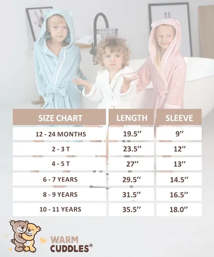 Vista 7 de Premium Soft Bath Robe for Toddlers Babies Kids - Rayon from Organic Bamboo Toddler Robe with Hood - Girls Robe Boys Robe