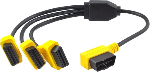 Vista 11 de Divisor OBD2 de 1.6 pies/19.7 in, extensión OBD-II de 3 vías, adaptador de cable extensor de diagnóstico para automóvil (negro)