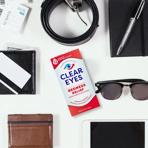 Vista 5 de Clear Eyes Alivio del Enrojecimiento Gotas Lubricantes para los Ojos para Alivio del Enrojecimiento, 0.5 oz