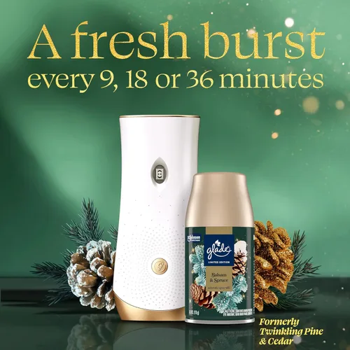 Vista 2 de Glade - Repuestos automáticos de aspersión, ambientador con aroma a bálsamo y abeto para el hogar y el baño, 6.2 onzas, 3