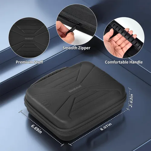 Vista 5 de Boobowl Estuche de dardos con capacidad para 12 dardos, carcasa rígida para dardos de acero y punta suave, almacenamiento organizado para puntas