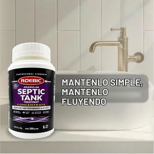 Vista 5 de Roebic K-37 Tratamiento granular de tanque séptico, fórmula de enzima bacteriana para prevención de obstrucciones, control de olores, seguro