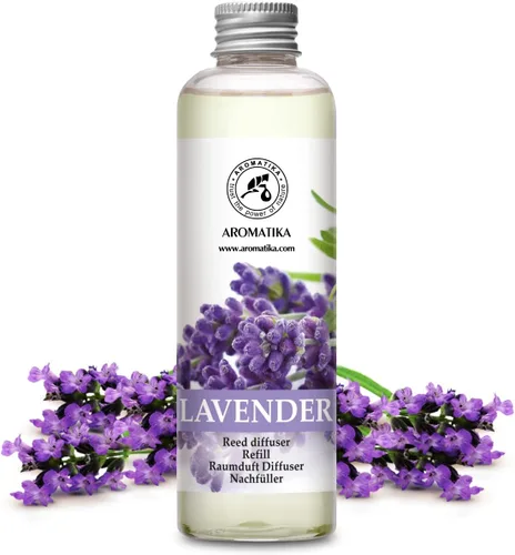 Vista 2 de Recambio de difusor de varillas de lavanda de 6.8 onzas líquidas, repuesto de Lavanda, difusor de fragancia para habitación con aceite esencial